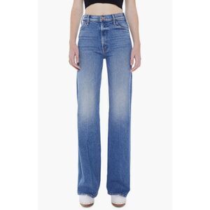MOTHER  The Hustler Roller Heel High Waist Flare Jeans Tropic Like It's Hot 34